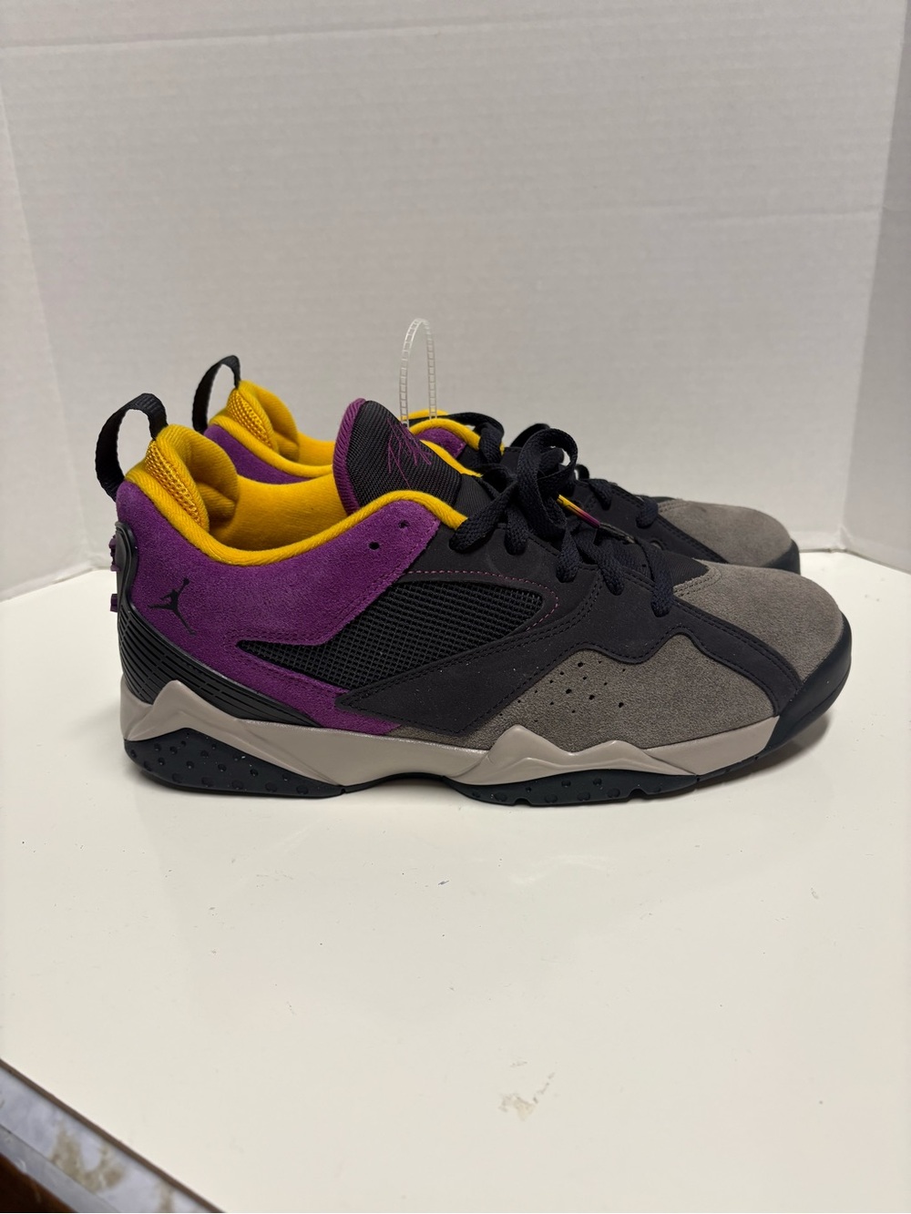 Nike Air Jordan Flight Retro Low-Top Sneakers in Purple/Yellow/Gray